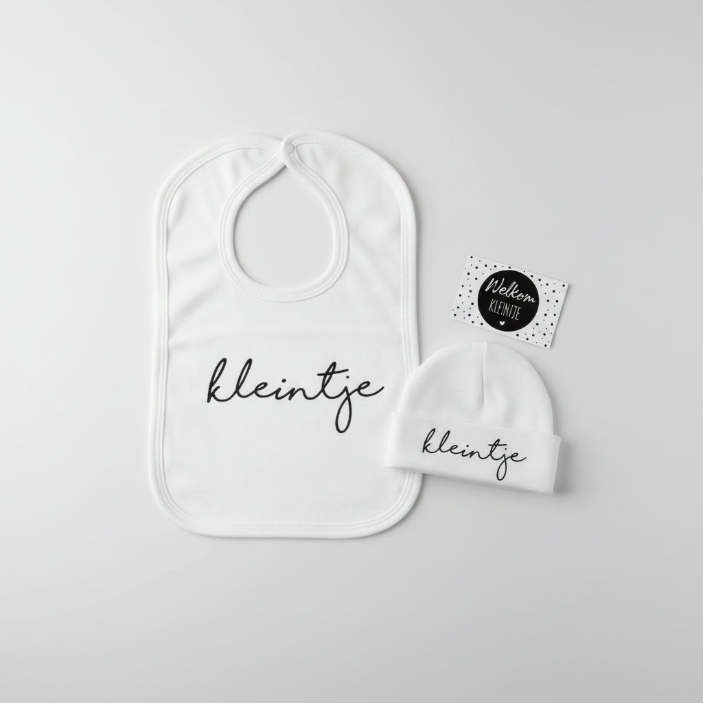 Kraamcadeau Set: 'Welkom Kleintje' – Wit