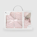 Interbaby Cadeauset: Zachte Fleece Babydeken (80x110) met knuffeldoekje - Zachtroze