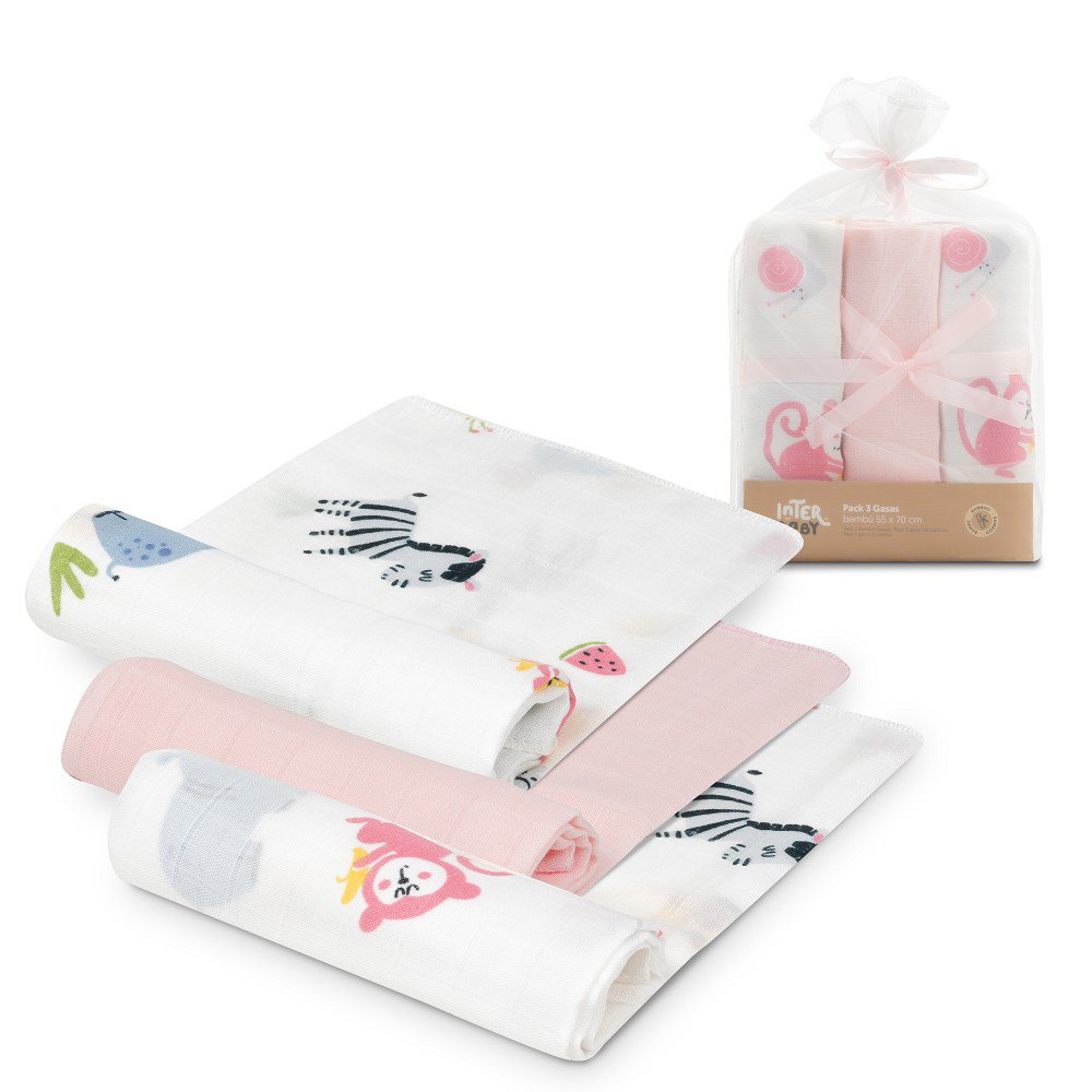 Uitgebreid Kraamcadeau Pakket (9-delig) - Interbaby Roze Thema