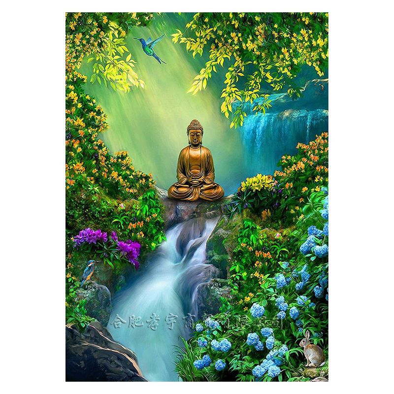 Diamond Painting Bouddha 50x40 cm rond