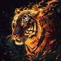 Diamond Painting Tigre 30x40 cm rond