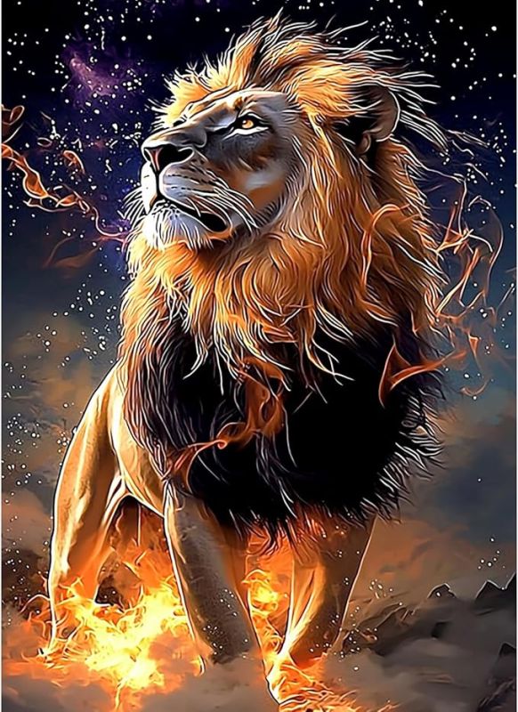Diamond Painting Lion 30x40 cm rond