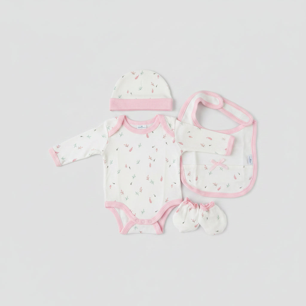 Don Algodon | Kraamcadeau Babykleding Set 5-delig (100% Katoen) - Zachtroze