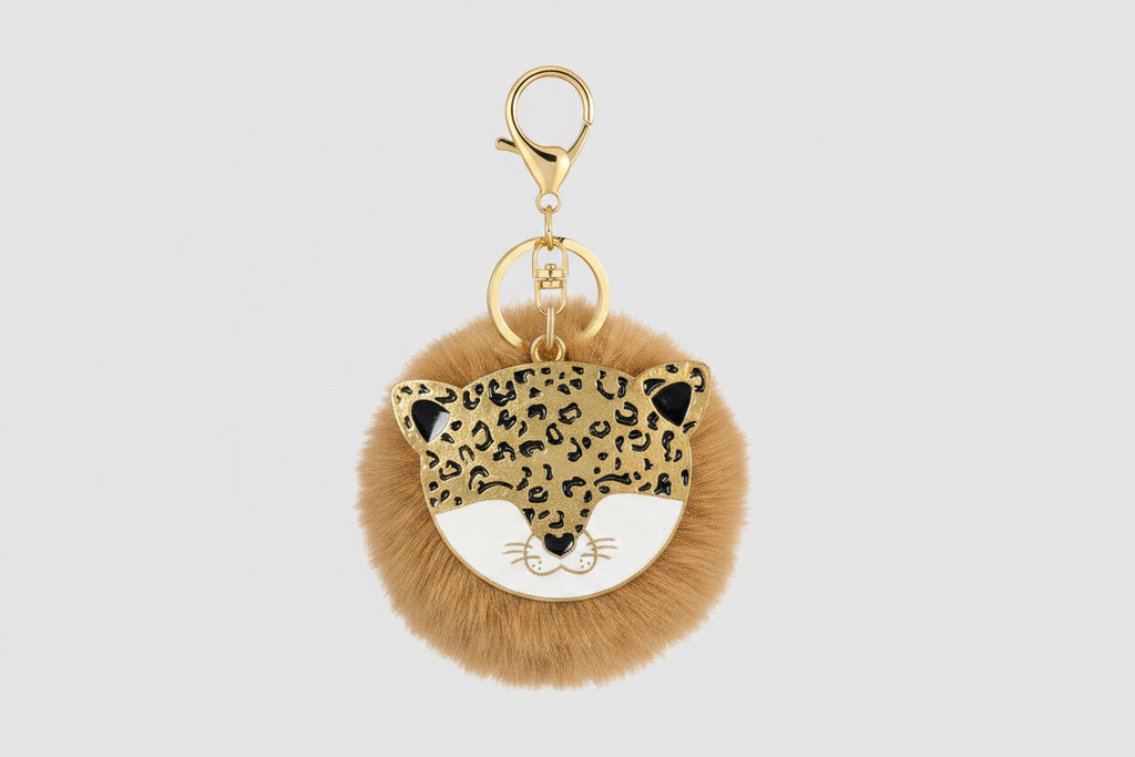 Zachte Luipaard Sleutelhanger/Bag Charm (7 cm)