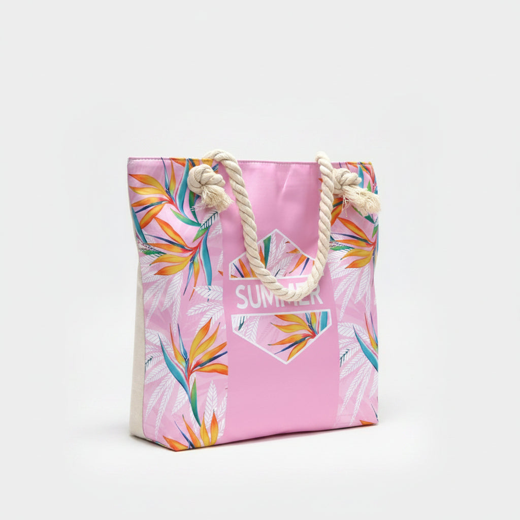 Beach Bag Summer No.4 45x35 cm | Roze