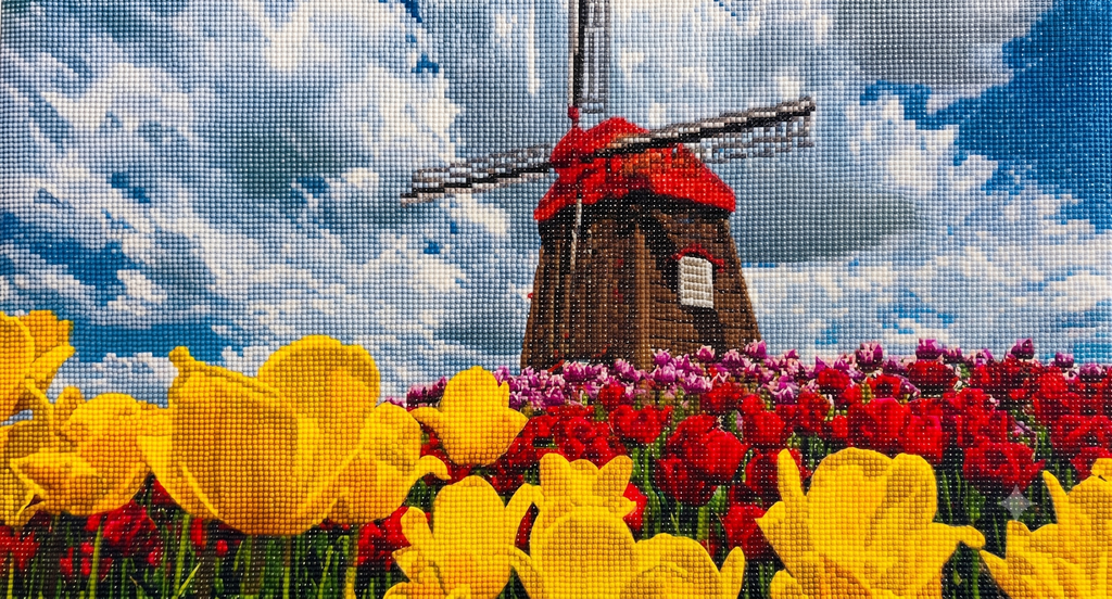 Diamond Painting Molen 30x20 cm | Typisch Hollands cadeau