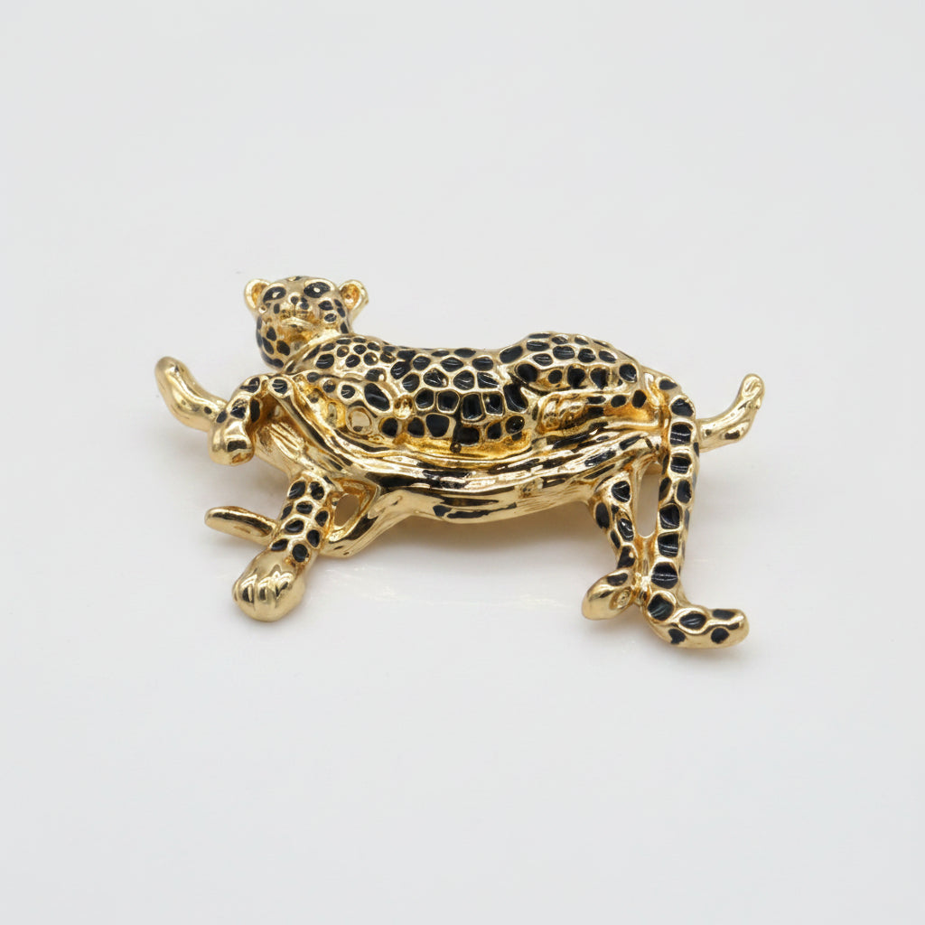 Gouden Luipaard Broche (5 cm)