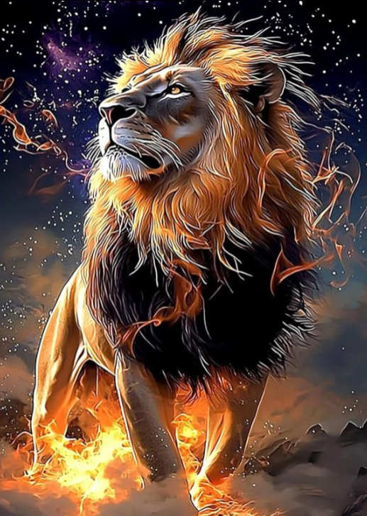 Diamond Painting Leeuw 40x30 cm | Stoer cadeau voor mannen en vrouwen