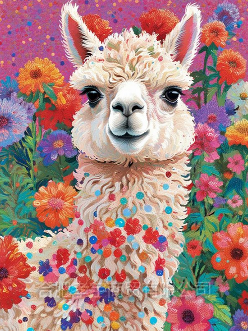 Diamond Painting Lama 30x20 cm | Schattig cadeau voor dierenliefhebbers