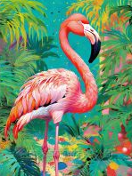 Diamond Painting Flamingo 30x20 cm | Roze cadeau voor haar