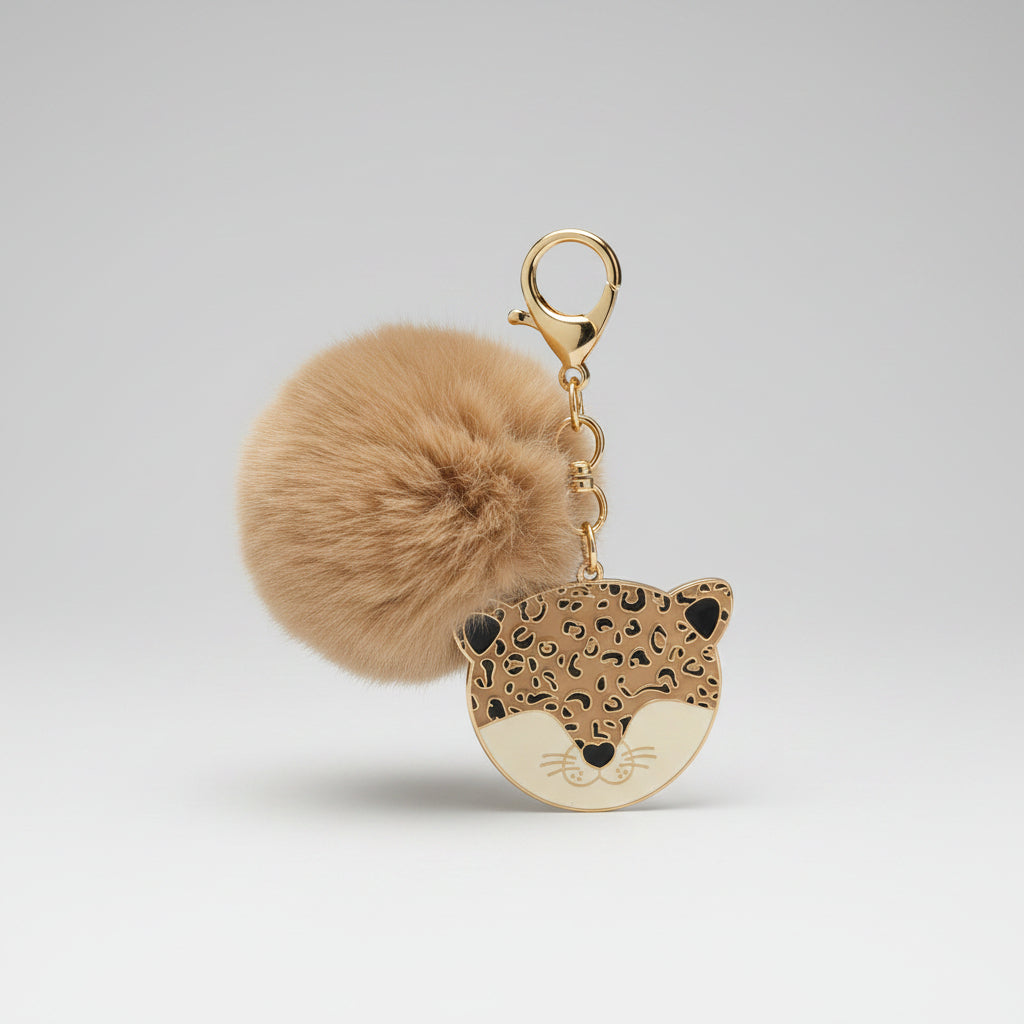 Zachte Luipaard Sleutelhanger/Bag Charm (7 cm)