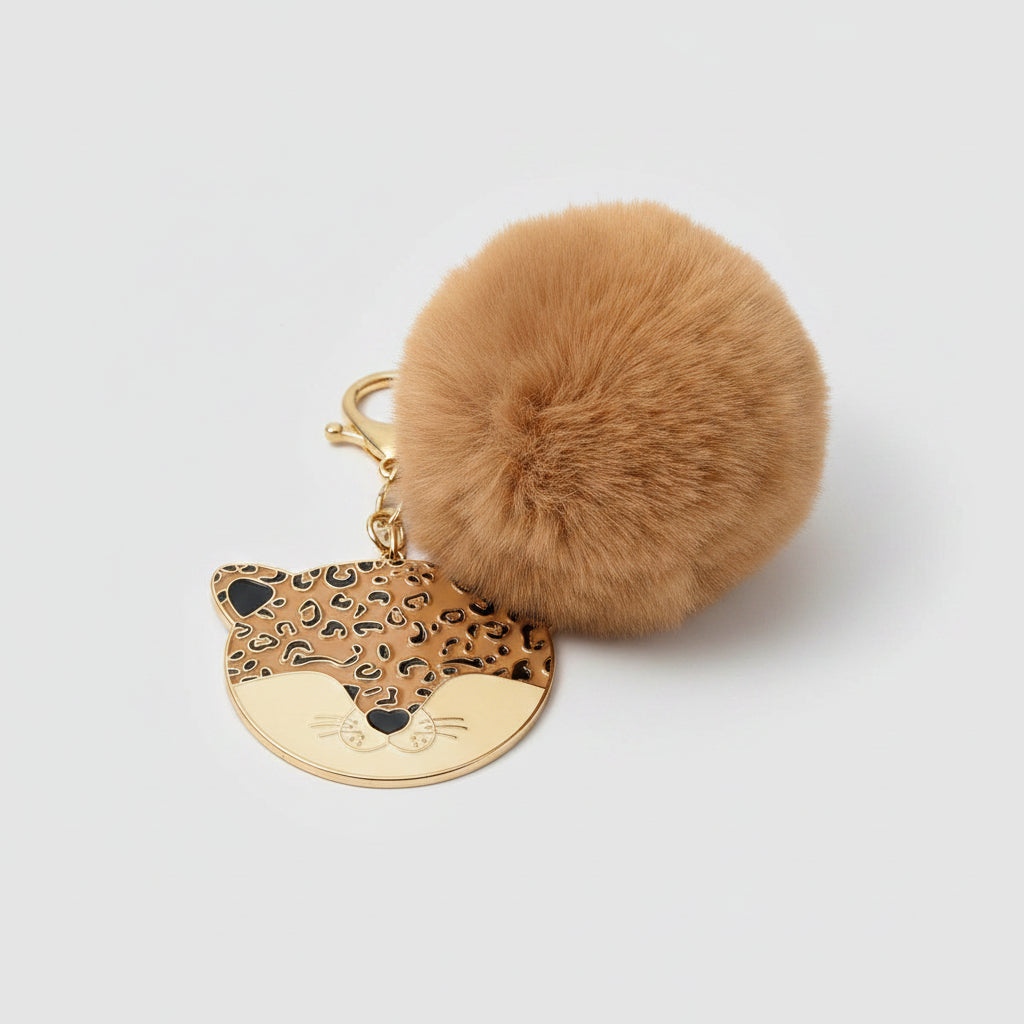 Zachte Luipaard Sleutelhanger/Bag Charm (7 cm)
